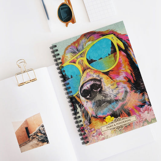 Colorful Dog Spiral Notebook - Ruled Line